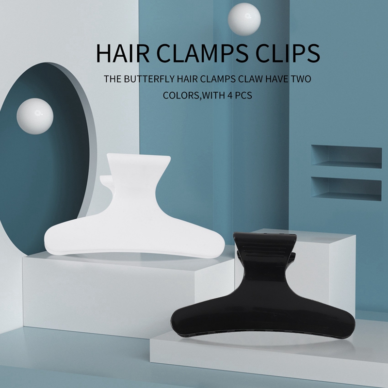 4 قطع مشابك شعر على شكل فراشة  - مراجعة Hair Clips وسعره