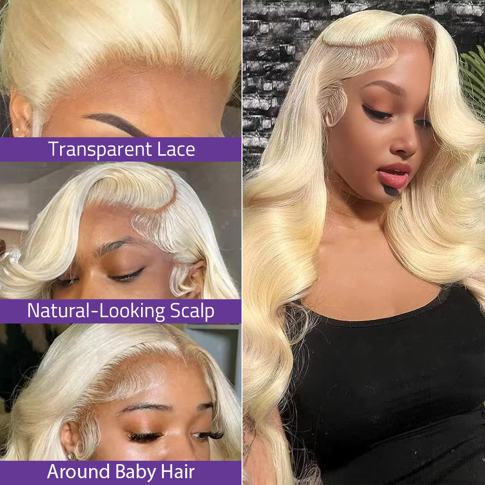 باروكة شعر بشري برازيلي للنساء - مراجعة 613 Blonde Body Wave Lace Front Wig وسعره
