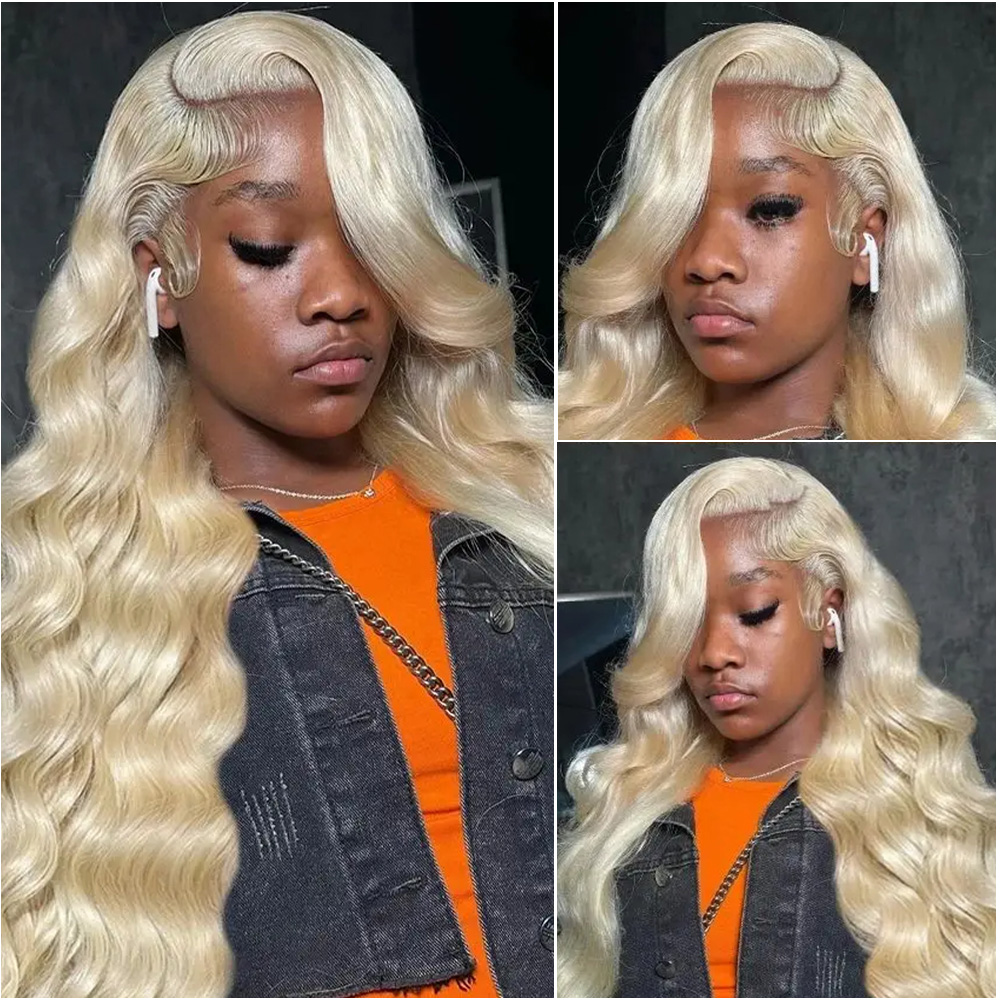 باروكة شعر بشري برازيلي للنساء - مراجعة 613 Blonde Body Wave Lace Front Wig وسعره