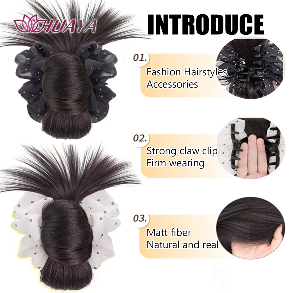 الاصطناعية مخلب كليب ذيل حصان  - مراجعة Claw Clip Messy Bun Hair Piece وسعره