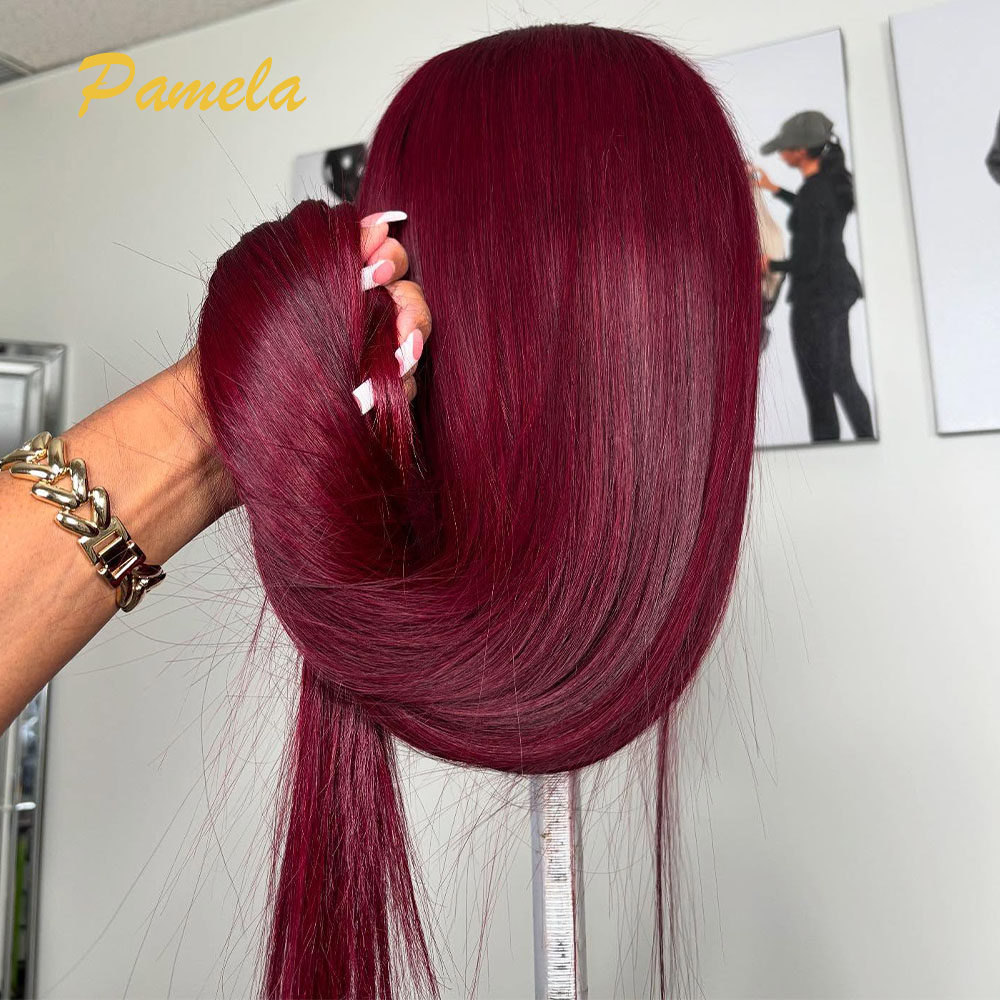 سوبر مزدوجة تعادل بورجوندي الم - مراجعة Lace Front Wigs وسعره