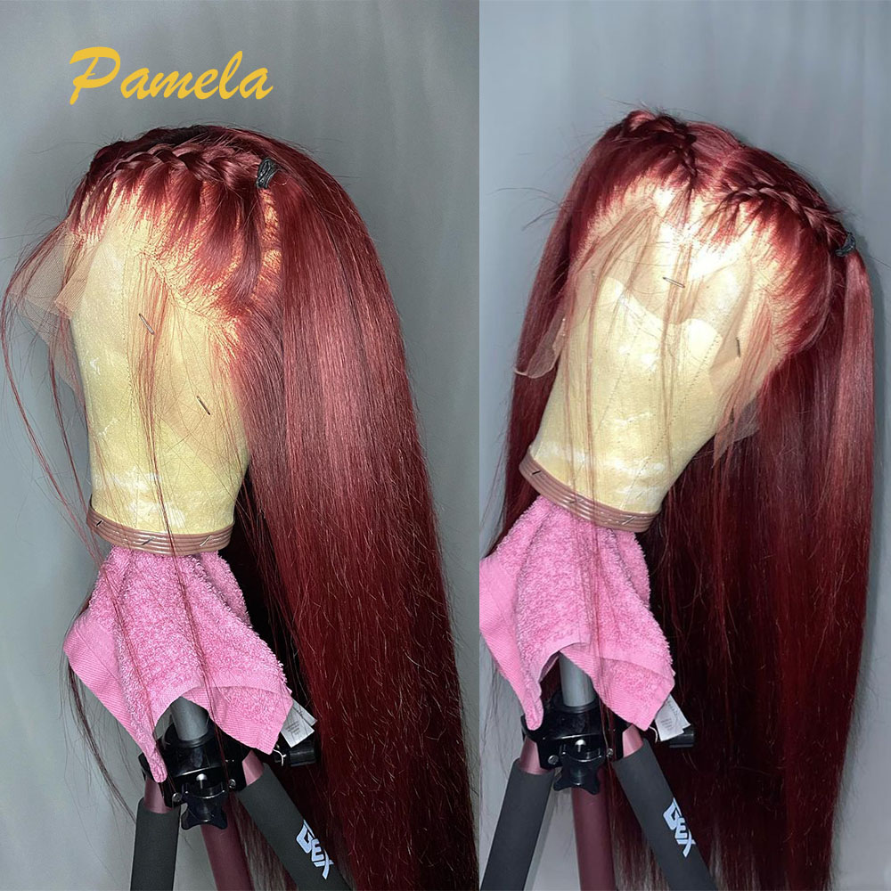 سوبر مزدوجة تعادل بورجوندي الم - مراجعة Lace Front Wigs وسعره