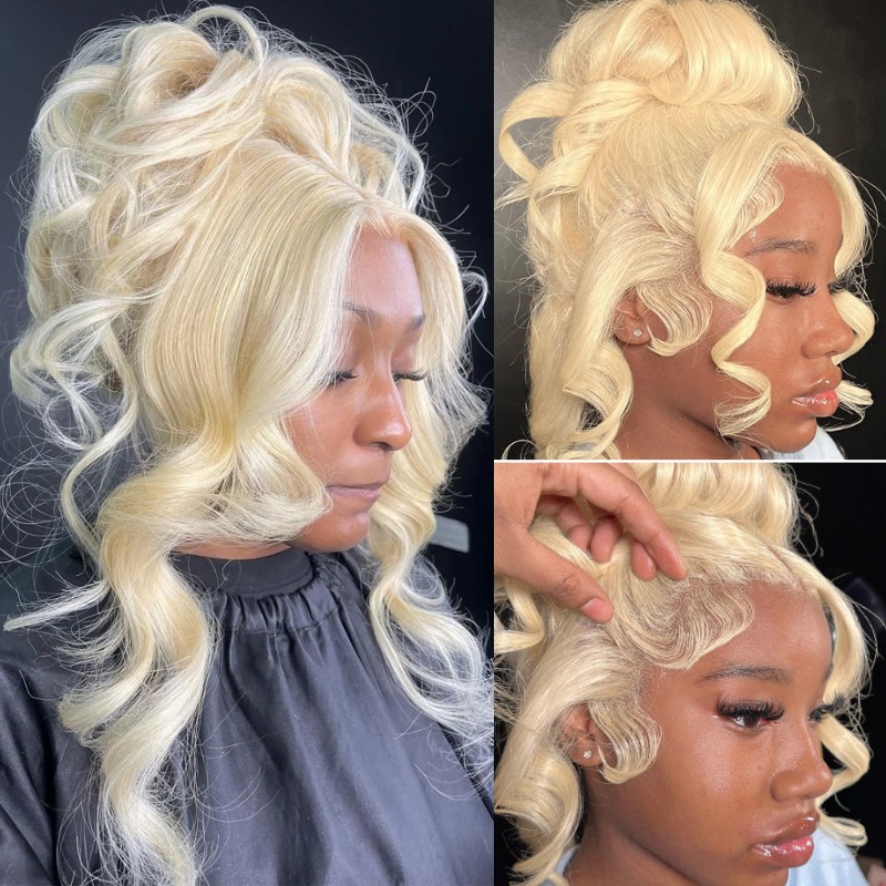 13x4 13x6 360 HD شفاف 613 الدا - مراجعة 613 Blonde Body Wave Lace Front Wig وسعره