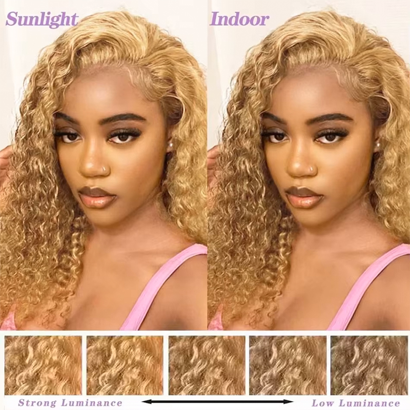 شعر مستعار بشري مموج بلون العس - مراجعة Human Hair Wigs وسعره