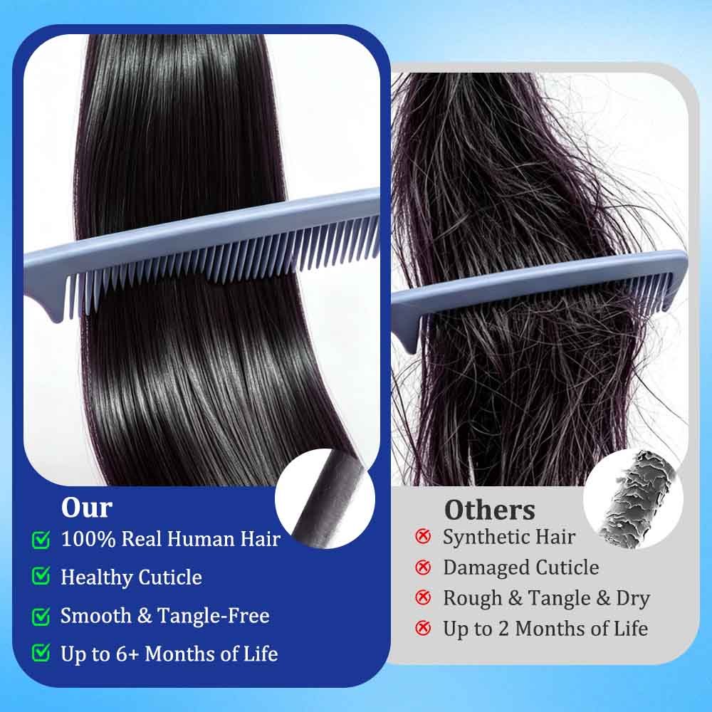 63 قطعة/3 عبوات من وصلات الشعر - مراجعة Invisible Tape In Extensions Real Hair وسعره